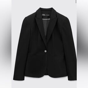 Zara Black Blazer Tailored Suit Jacket